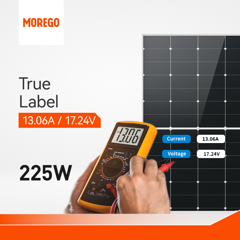 Moregosolar mejor módulo fotovoltaico 200 vatios 220W 225W Panel Solar para cargar la batería 12V 24V para kit de vehículos recreativos fuera de la red