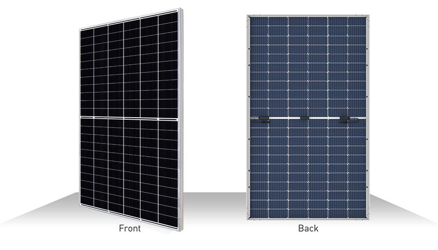 Panel solar canadiense TOPBiHiKu7 Topcon tipo N bifacial 700w