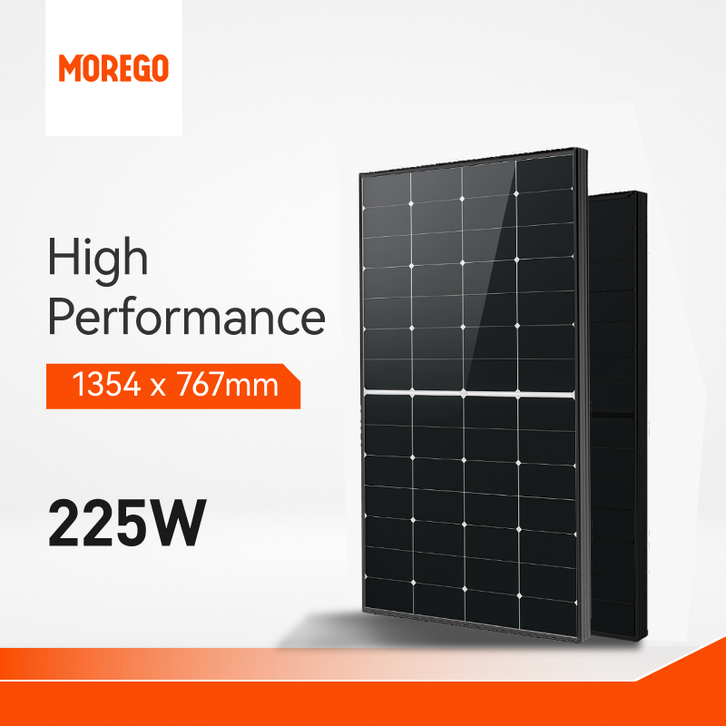 Moregosolar mejor módulo fotovoltaico 200 vatios 220W 225W Panel Solar para cargar la batería 12V 24V para kit de vehículos recreativos fuera de la red